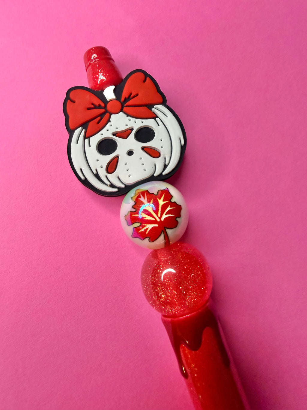 Skull Pumpkin Red Ombré Pen