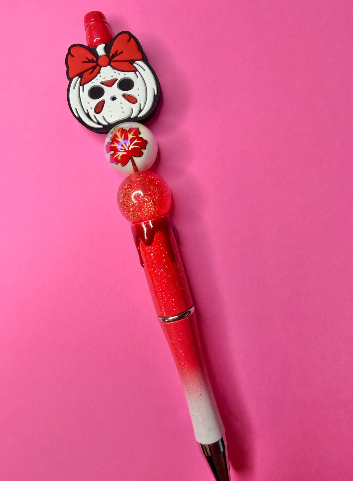 Skull Pumpkin Red Ombré Pen