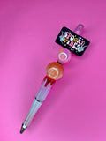 Spooky Vibes Pink Ombré with Blood Drip Pen